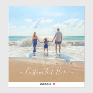 Personalised Your Photo Sticker with Custom Text