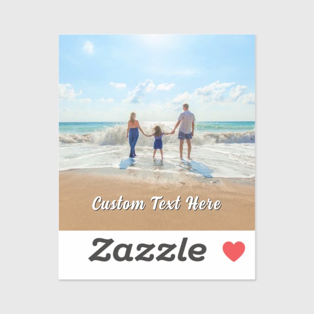 Personalised Your Photo Sticker with Custom Text (Sheet)