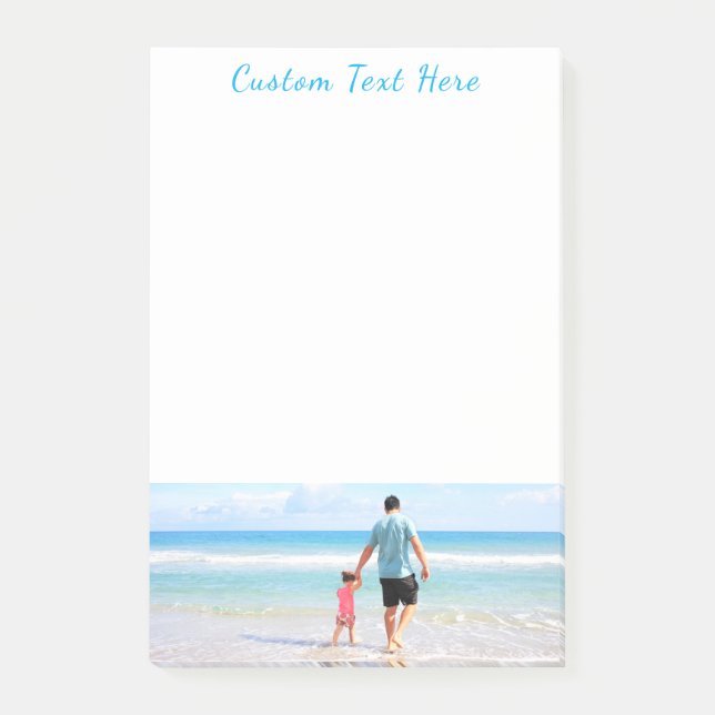 Personalised Your Photo Sticky Notes Custom Text (Front)