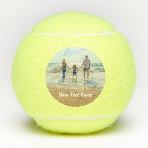 Personalised Your Photo Tennis Balls Custom Text