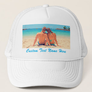 Personalised Your Photo Trucker Hat Custom Text
