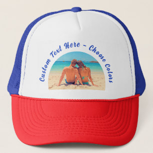 Personalised Your Photo Trucker Hat Custom Text