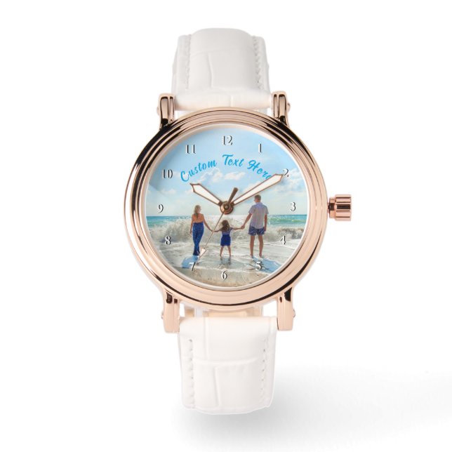 Personalised Your Photo Watch with Custom Text (Front)