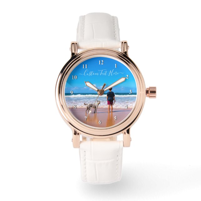 Personalised Your Photo Watch with Custom Text (Front)