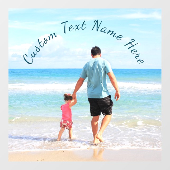 Personalised Your Photo Window Cling Custom Text (Sheet)