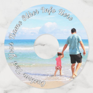 Personalised Your Photo Wine Glass Tag Custom Text
