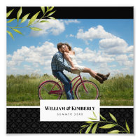 Personalised Your Photo with Laurel and Damask