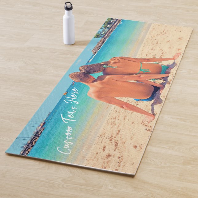 Personalised Your Photo Yoga Mat with Custom Text (In Situ)