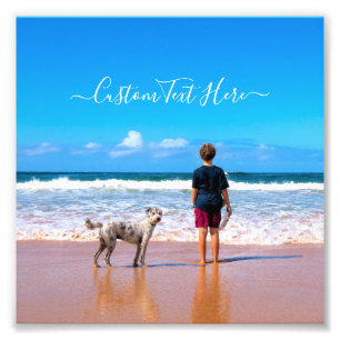 Personalised Your Photos Custom Text Photo Print