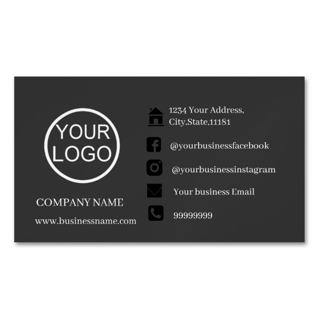 Personalised Your Promotional Business Card Magnet (Front)