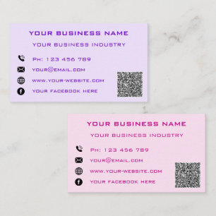 Personalised Your QR Code Business Card Template