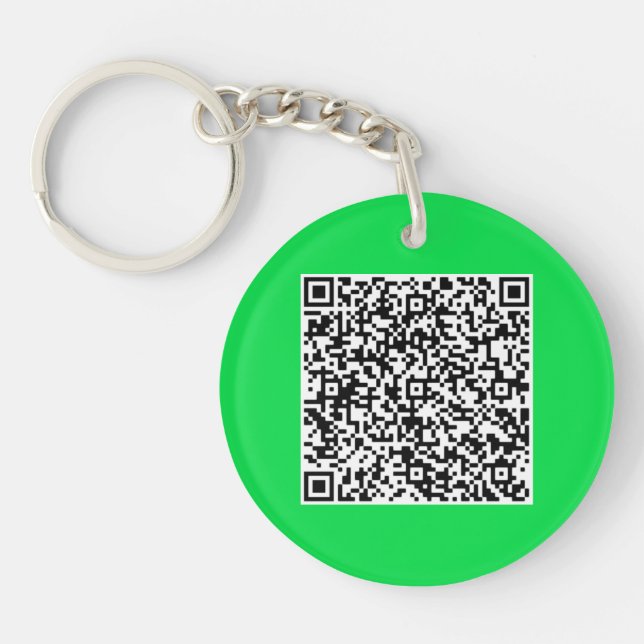 Personalised Your QR Code Keychain Custom Colours (Front)