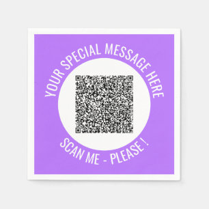Personalised Your QR Code Napkins with Custom Text