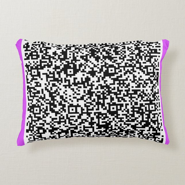 Personalised Your QR Code Pillow Custom Colour (Front)