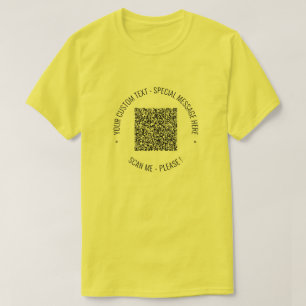 Personalised Your QR Code Scan Custom Text T-Shirt