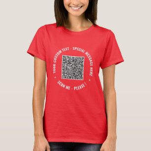 Personalised Your QR Code T-Shirt with Custom Text