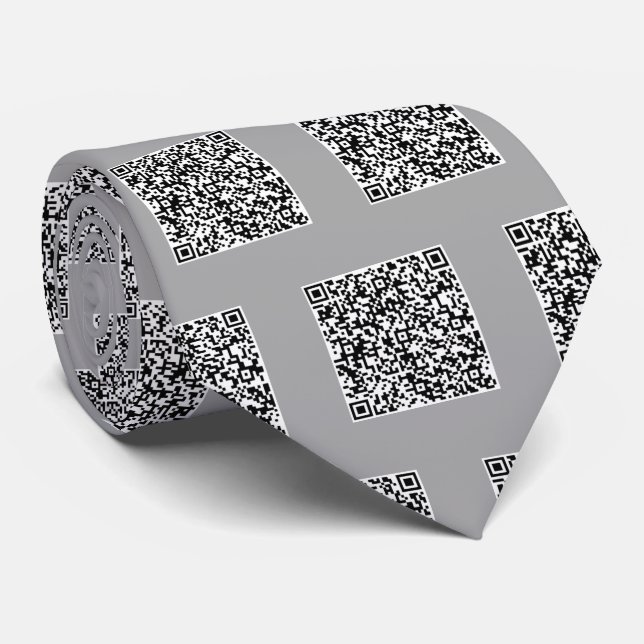 Personalised Your QR Code Tie with Custom Colour (Rolled)