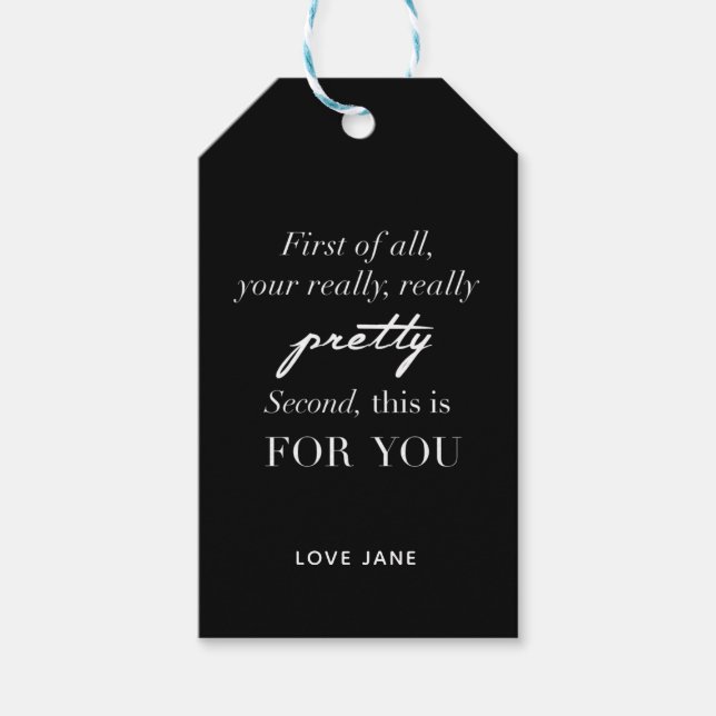 Personalised "Your really Pretty" gift tag (Front)