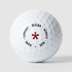 Personalised Your Text and Colours Golf Balls Gift