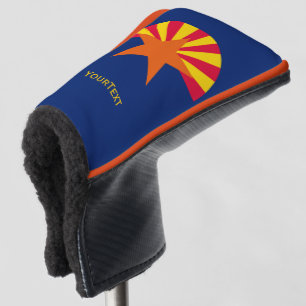 Personalised Your Text Arizona State Flag on a Golf Head Cover