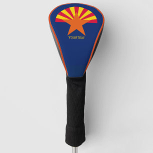 Personalised Your Text Arizona State Flag on a Golf Head Cover