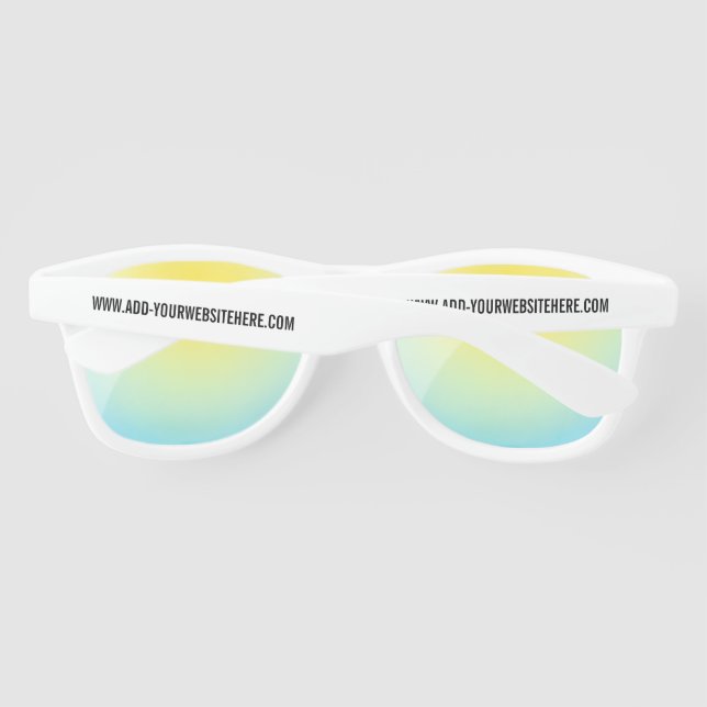 Personalised Your Text Branded Sunglasses Example (Back)