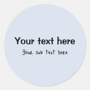 Personalised Your Text Classic Round Sticker