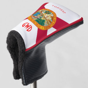 Personalised Your Text Florida State Flag on a Golf Head Cover