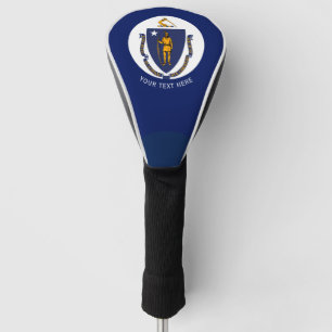 Personalised Your Text Massachusetts State Flag on Golf Head Cover