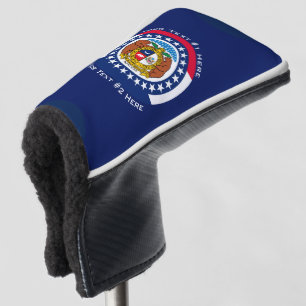 Personalised Your Text Missouri State Flag on a Golf Head Cover