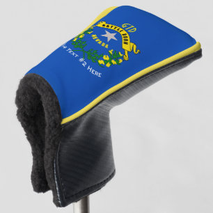 Personalised Your Text Nevada State Flag on a Golf Head Cover