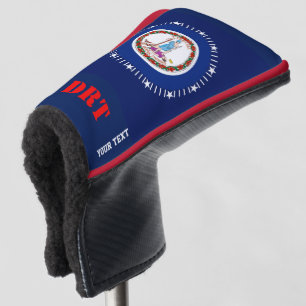 Personalised Your Text Virginia State Flag on a Golf Head Cover