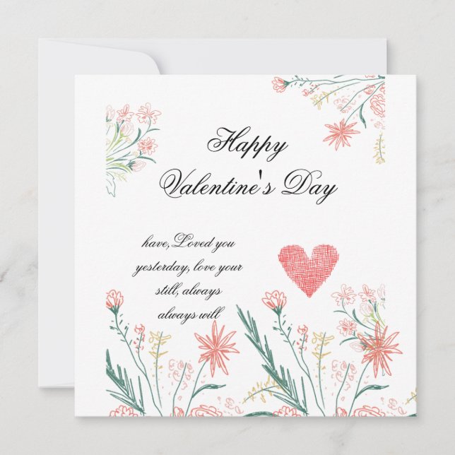 Personalised Your Valentine’s Love Card  (Front)
