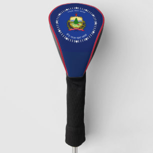 Personalised Your Vermont State Flag on a Golf Head Cover
