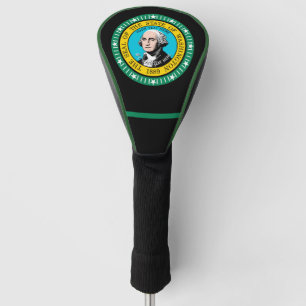 Personalised Your Washington State Flag on a Golf Head Cover