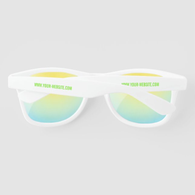 Personalised Your Website Custom Text Sunglasses (Back)