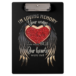 Personalised Your Wings Were Ready But Our Hearts Clipboard