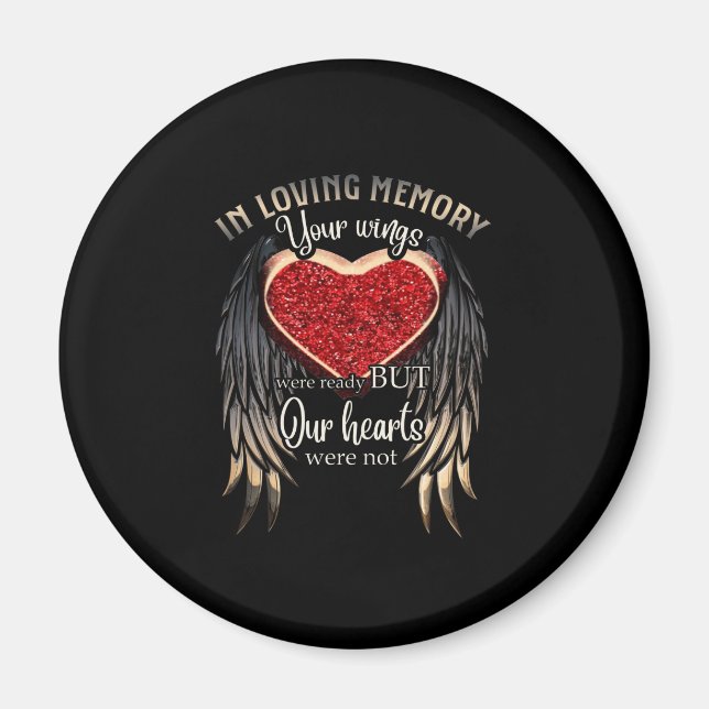 Personalised Your Wings Were Ready But Our Hearts Magnet (Front)