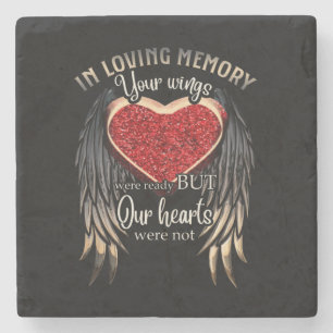 Personalised Your Wings Were Ready But Our Hearts Stone Coaster