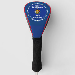 Personalised Your Wisconsin State Flag on a Golf Head Cover