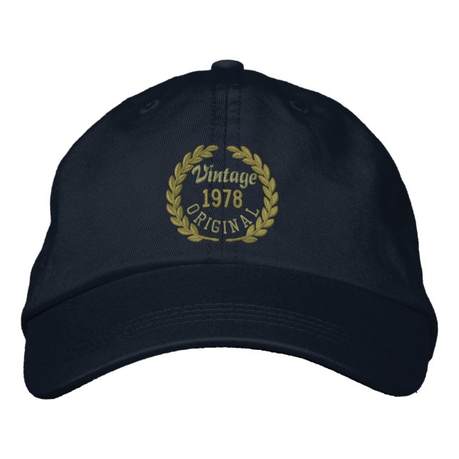 Personalised Your YEAR Original Laurels Embroidery Embroidered Hat (Front)