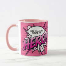 Personalised You're my HERO Comic Book Pop Art