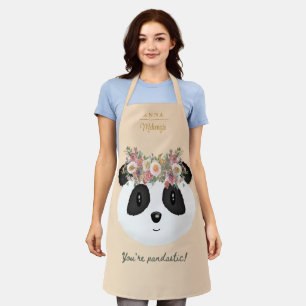 Personalised You're Pandastic Pun Ladies' Apron