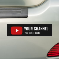 Personalised Youtube Channel Name Custom Black