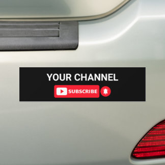 Personalised Youtube Channel Name Custom Bumper Sticker