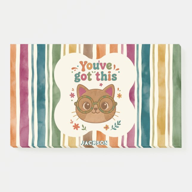 Personalised You've Got This Cat Post-it® Notes (Front)