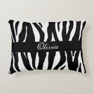Personalised Zebra pattern Decorative Cushion