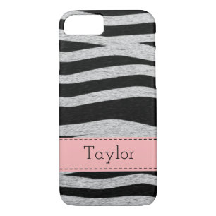 Personalised Zebra Pattern iPhone Case