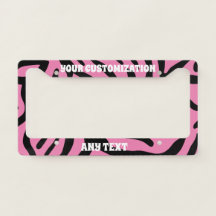 Personalised Zebra Pink and Black Tiger Striped