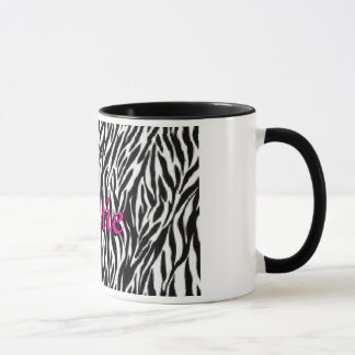 Personalised Zebra Print Coffee Mug For Her